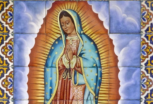 Picture of VIRGIN MARY GLASS PRINT