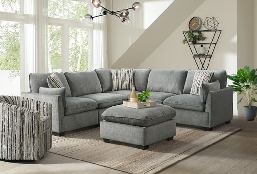 Picture of Deville Grey 5 PC Modular Sectional