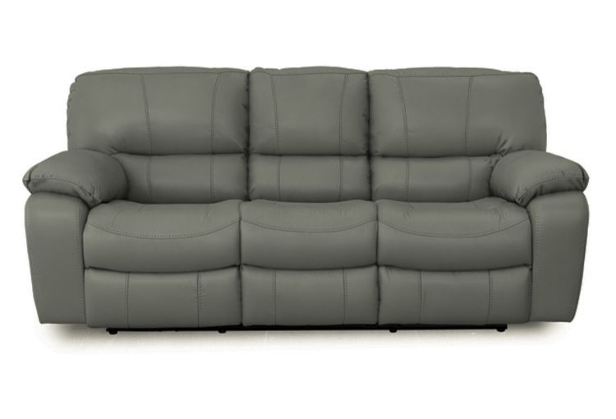 Buy Madras Grey Leather Reclining Sofa & Console Loveseat Part