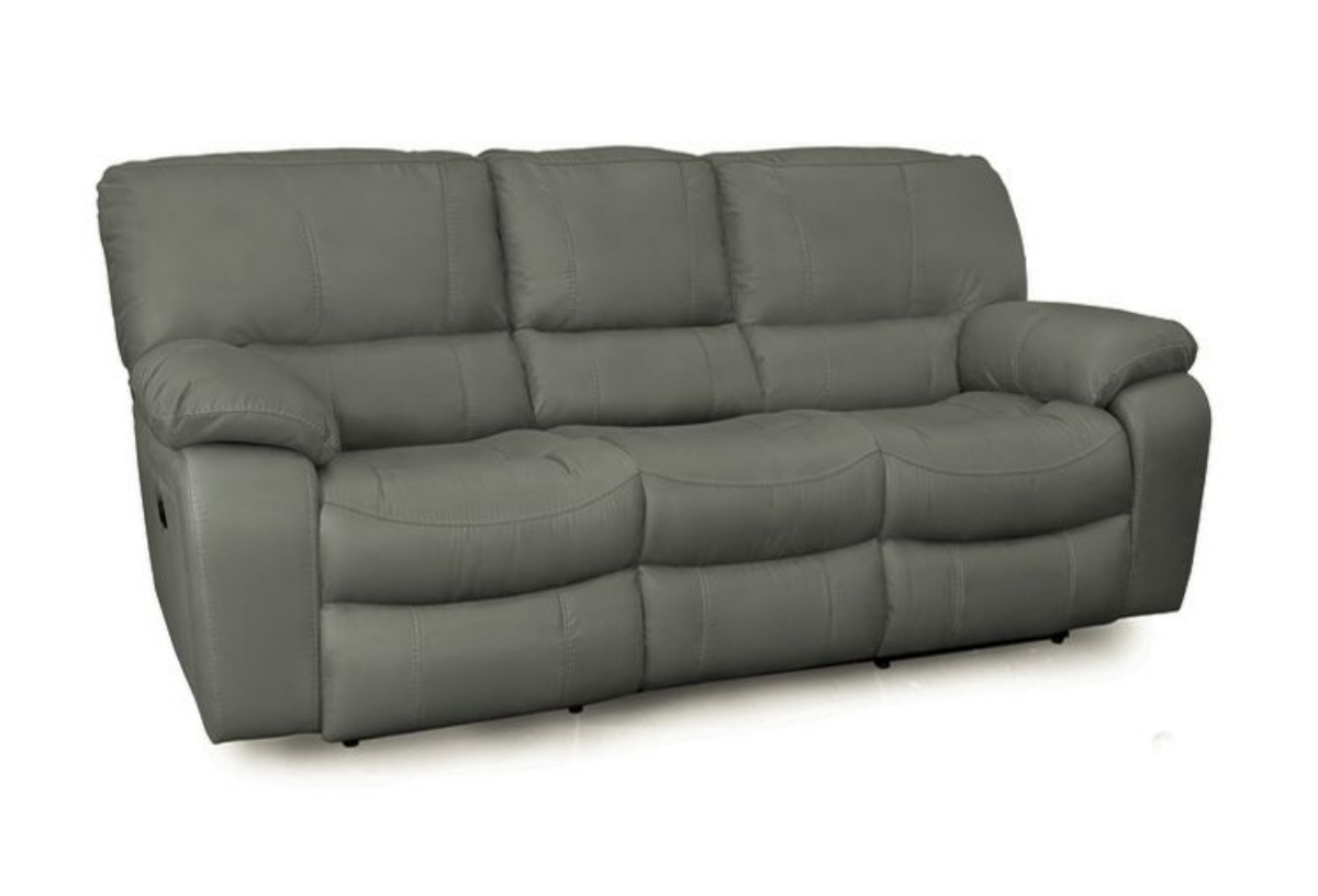 Buy Madras Grey Leather Reclining Sofa & Console Loveseat Part