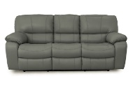 Picture of Madras Grey Leather Reclining Sofa
