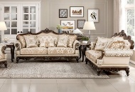 Picture of Dynasty Gold Wood Trim Loveseat