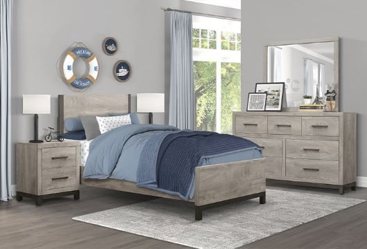 Picture of Augusta Grey 5 PC Twin Bedroom
