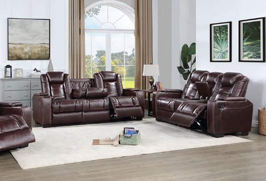 Picture of Titan Brown Reclining Sofa & Loveseat