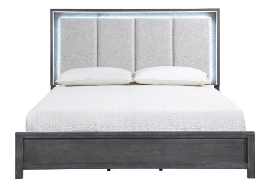 Picture of Odessa Grey 3 PC Queen Bed with LED Lights