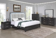 Picture of Odessa Grey 3 PC King Bed with LED Lights