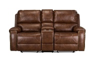 Picture of Winslow Brown Reclining Console Loveseat