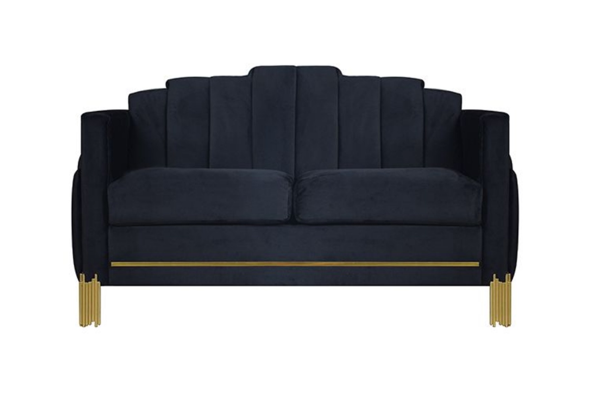 Picture of Empire Black Loveseat With LED Lights