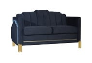 Picture of Empire Black Sofa & Loveseat With LED Lights