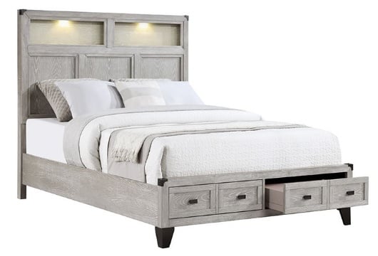 Picture of Westin Grey 3 PC Queen Storage Bookcase Bed