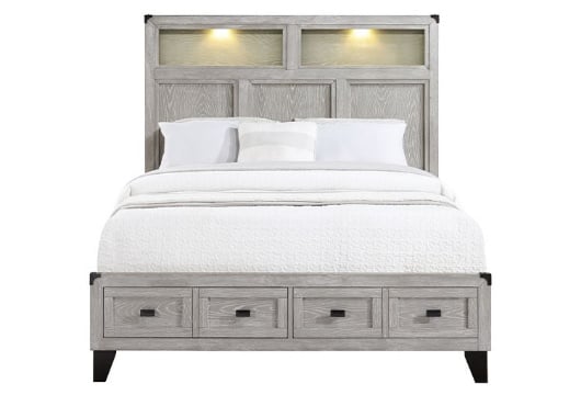 Picture of Westin Grey 3 PC Queen Storage Bookcase Bed