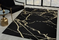 Picture of Impress Black/Gold Accent Rug