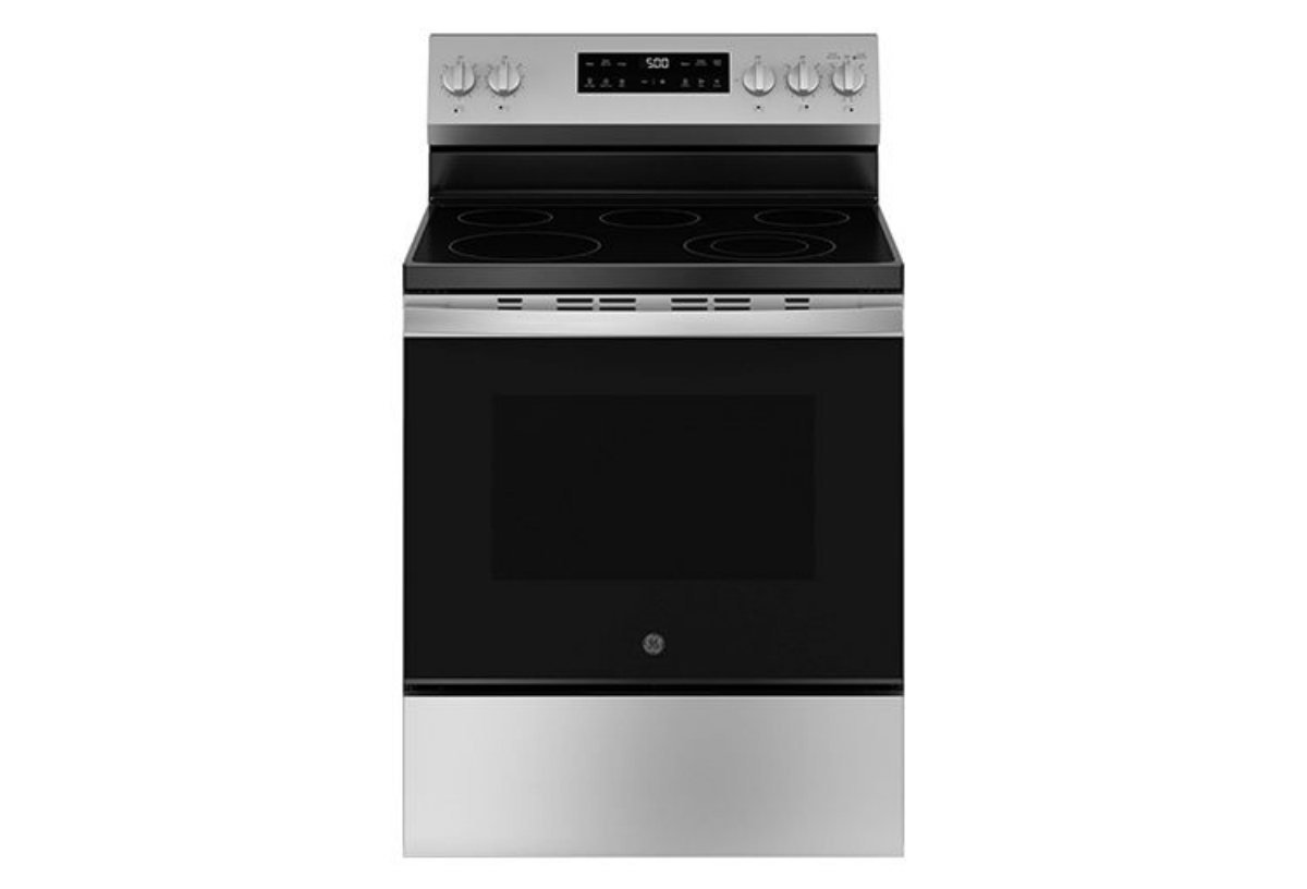 GE Stainless Steel Electric Range with Self-Clean | Badcock &amp; More