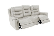 Picture of Abbott Cream Power Reclining Sofa & Console Loveseat