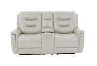 Picture of Abbott Cream Power Reclining Sofa & Console Loveseat
