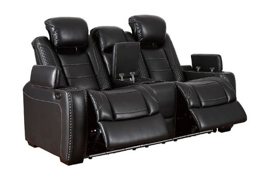 Picture of Optimus Dual Power Reclining Console Loveseat With LED Lights