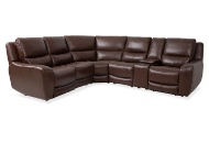 Picture of Sidney Brown Leather Power Reclining Sectional