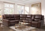Picture of Sidney Brown Leather Power Reclining Sectional