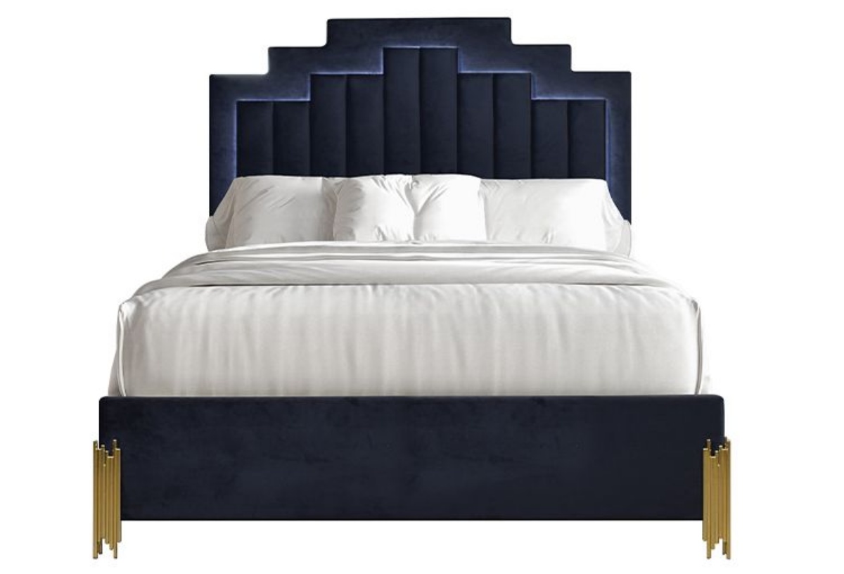 Picture of Empire Black 3 PC King Upholstered Bed