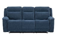Picture of Bristol Blue Reclining Sofa & Console Loveseat