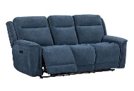Picture of Bristol Blue Reclining Sofa & Console Loveseat