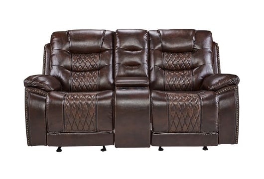 Picture of Royce Bronze Reclining Console Loveseat