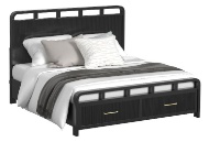 Picture of Ridgemont Black 3 PC Queen Storage Bed