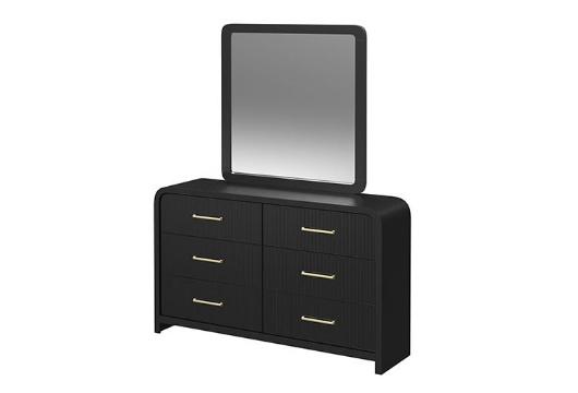 blue dress for baby girl Melody 6-drawer Upholstered Dresser with Mirror Grey – South Florida  Furniture Direct main image 0