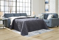 Picture of Cashton Blue Sleeper Sofa & Loveseat