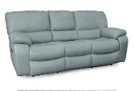 Picture of Dominic Aqua Leather Power Reclining Sofa & Console Loveseat