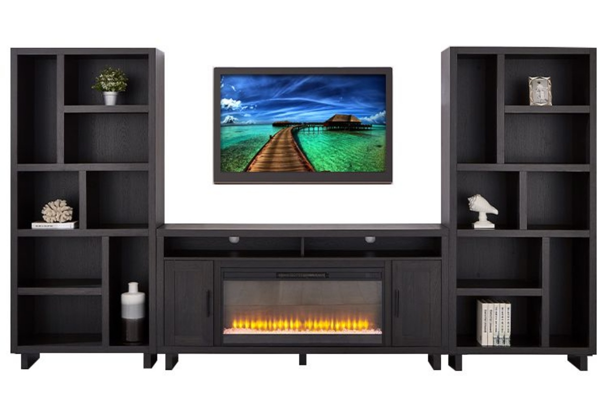Picture of Banff Espresso 3 PC Wall Unit With Fireplace