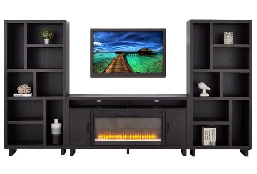 Picture of Banff Espresso 3 PC Wall Unit With Fireplace