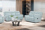 Picture of Bristol Aqua Reclining Console Loveseat