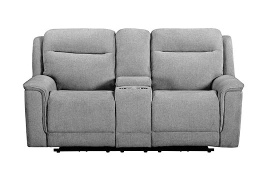 Picture of Bristol Grey Reclining Console Loveseat