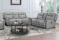 Picture of Bristol Grey Reclining Console Loveseat