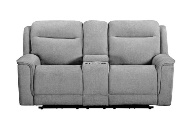 Picture of Bristol Grey Reclining Sofa & Console Loveseat