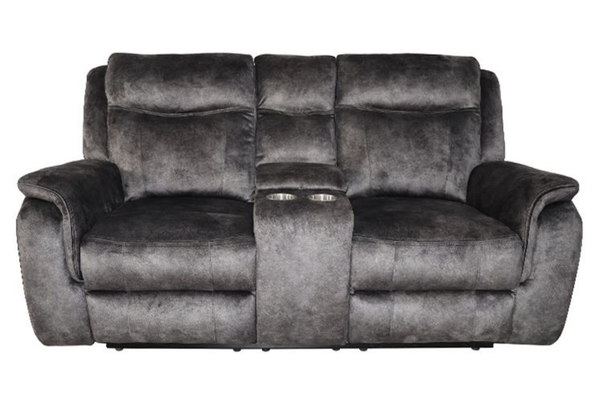 Picture of Park City Grey Reclining Console Loveseat