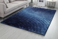 Picture of Blue Retro Shag Accent Rug