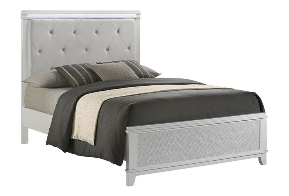 Picture of Elsa White 3 PC Full Bed With LED Lights