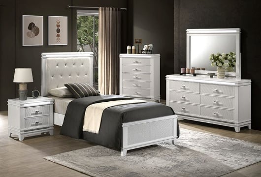 Picture of Elsa White 5 PC Twin Bedroom