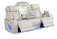 Picture of Matrix Ice Power Reclining Sofa & Console Loveseat With LED Lights & Masssage
