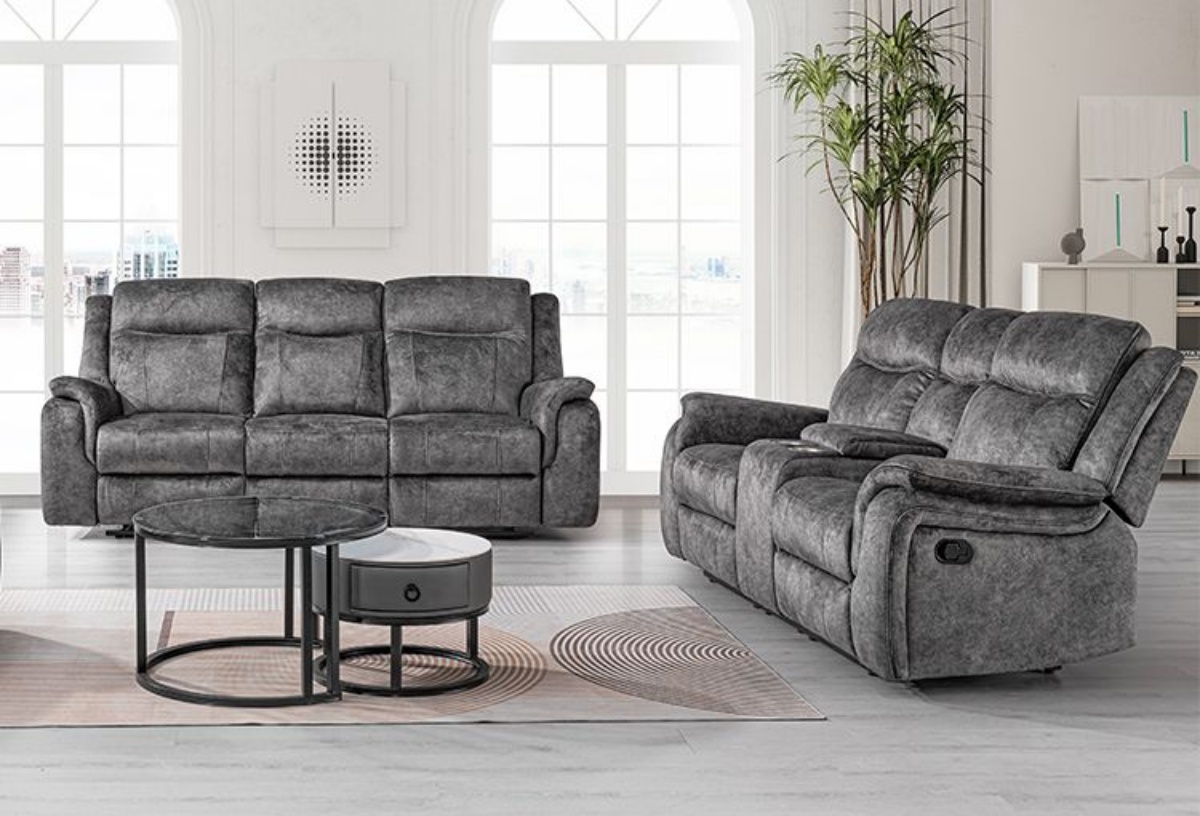 Picture of Park City Grey Reclining Sofa & Console Loveseat