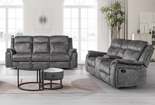 Picture of Park City Grey Reclining Sofa & Console Loveseat