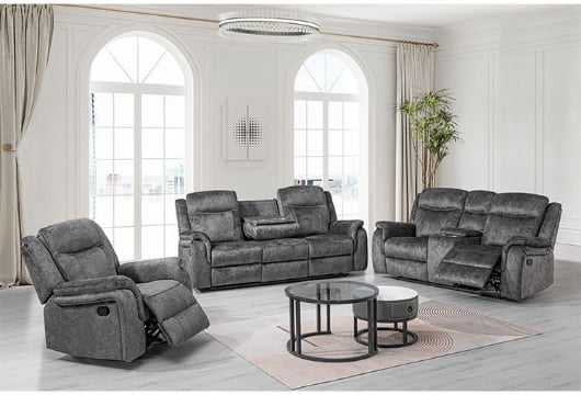 Picture of Park City Grey Reclining Sofa & Console Loveseat