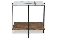 Picture of Braxmore White/Light Brown Accent Table