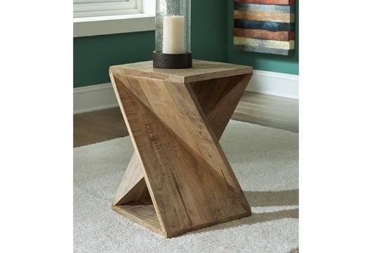Picture of Zalemont Distressed Brown Accent Table