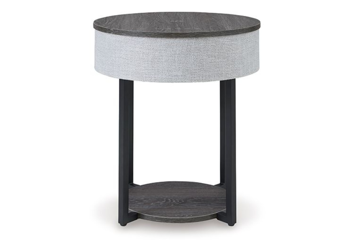Picture of Sethlen Gray/Black Accent Table with Speaker