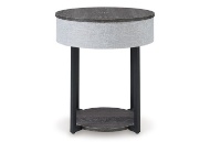Picture of Sethlen Gray/Black Accent Table with Speaker