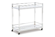 Picture of Chaseton Clear/Silver Finish Bar Cart