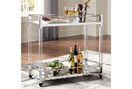 Picture of Chaseton Clear/Silver Finish Bar Cart
